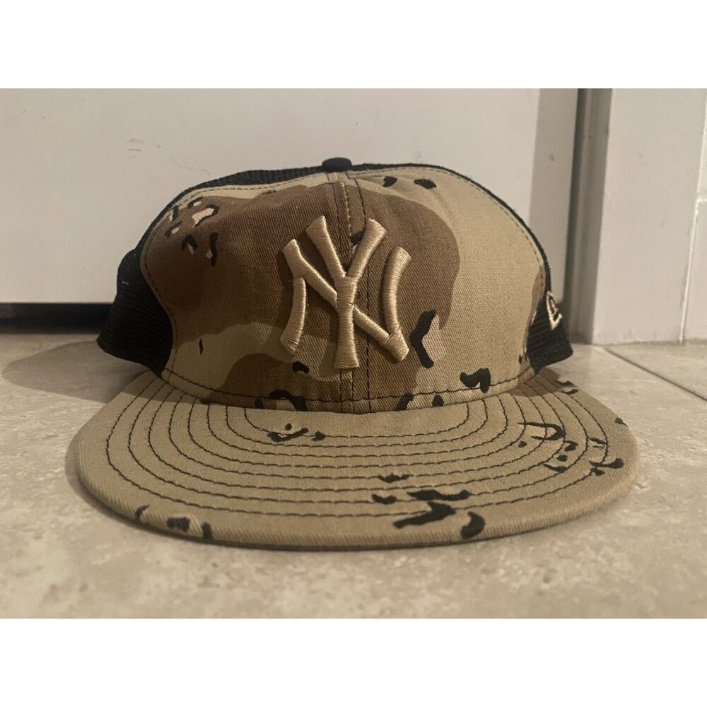 New York Yankees Desert Camo Trucker Hat by New Era 7 1/8